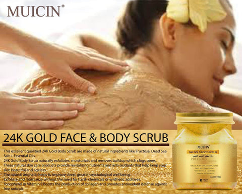 MUICIN - 24k Gold Exfoliating Face & Body Scrub - 500g