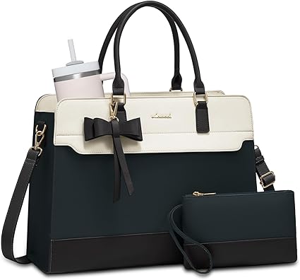 LOVEVOOK Laptop Tote Bag for Women,Leather Work Bag, Waterproof Business Teacher Bag,Large Computer Handbag Purse Briefcase,Office Gifts for Women