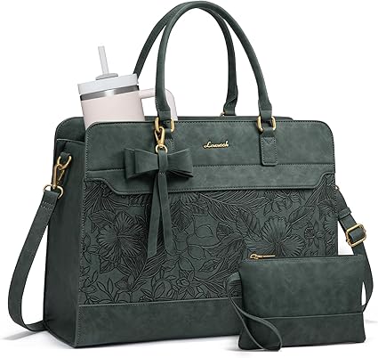 LOVEVOOK Laptop Tote Bag for Women,Leather Work Bag, Waterproof Business Teacher Bag,Large Computer Handbag Purse Briefcase,Office Gifts for Women
